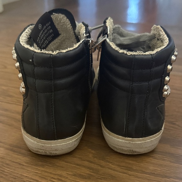 Golden Goose Black High-Top Sneakers with Silver Accents 36 - Picture 6 of 12